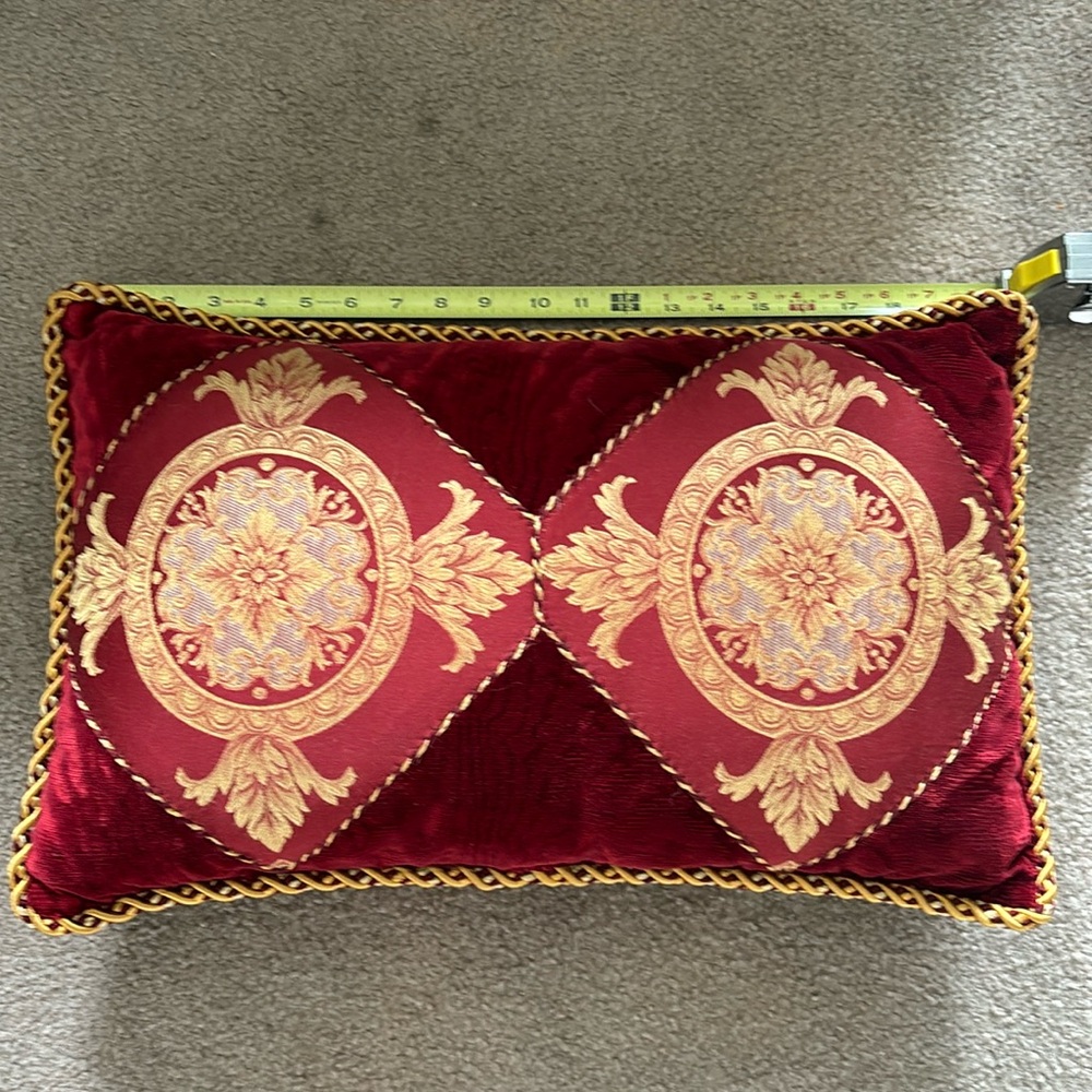 Beautiful Ruby Red Accent Pillow